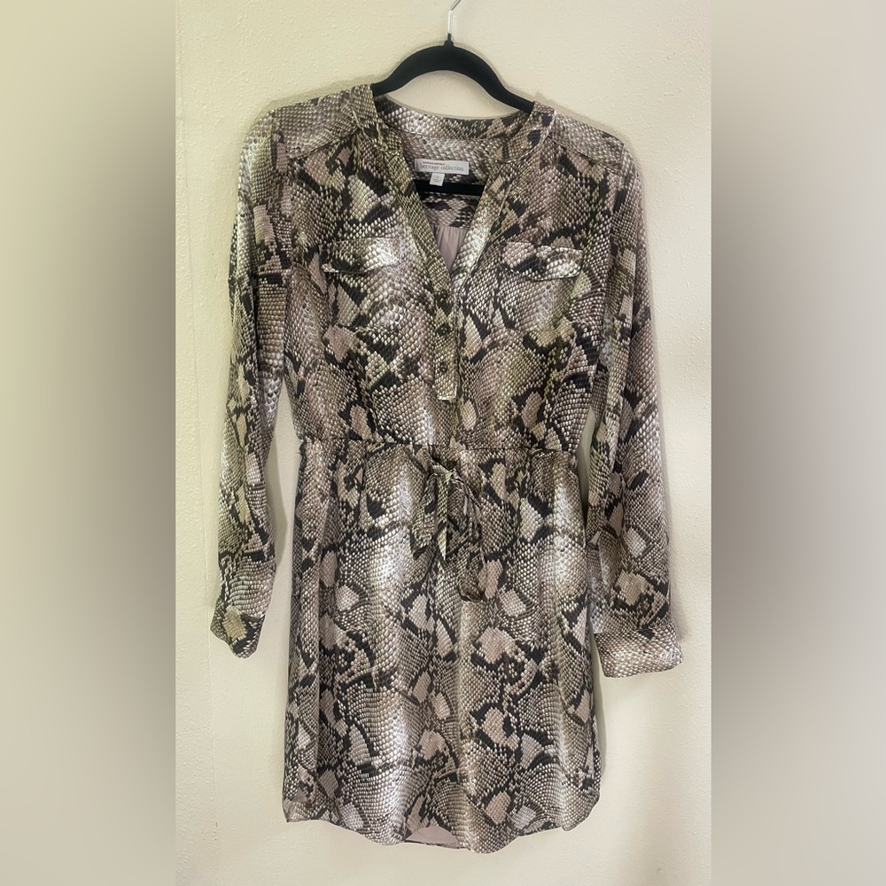 BANANA REPUBLIC HERITAGE COLLECTION DRESS SNAKE PRINT